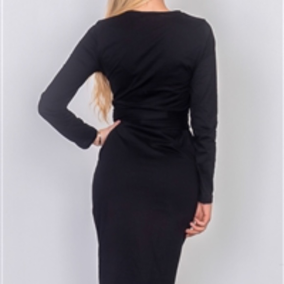 KNOT JERSEY MIDI DRESS - Picture 3 of 7